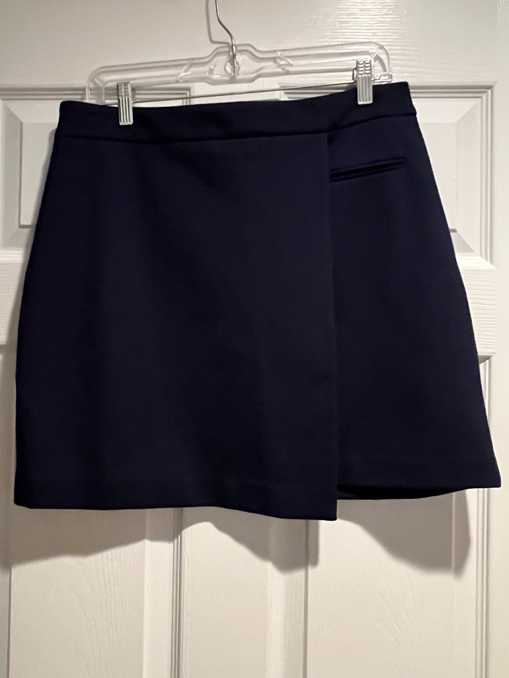LOFT Navy faux wrap skirt navy